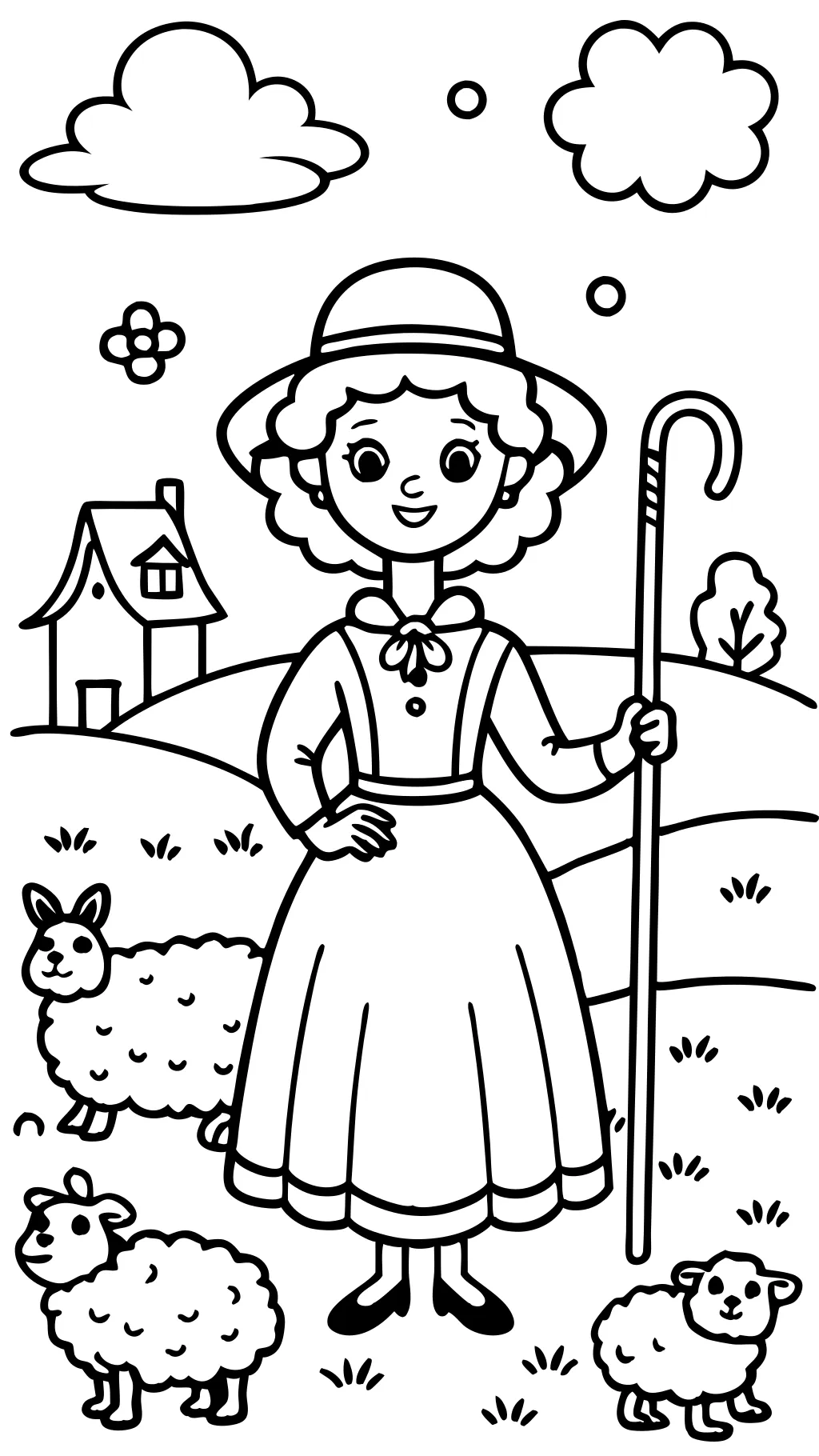 Bo Peep Pages para colorear